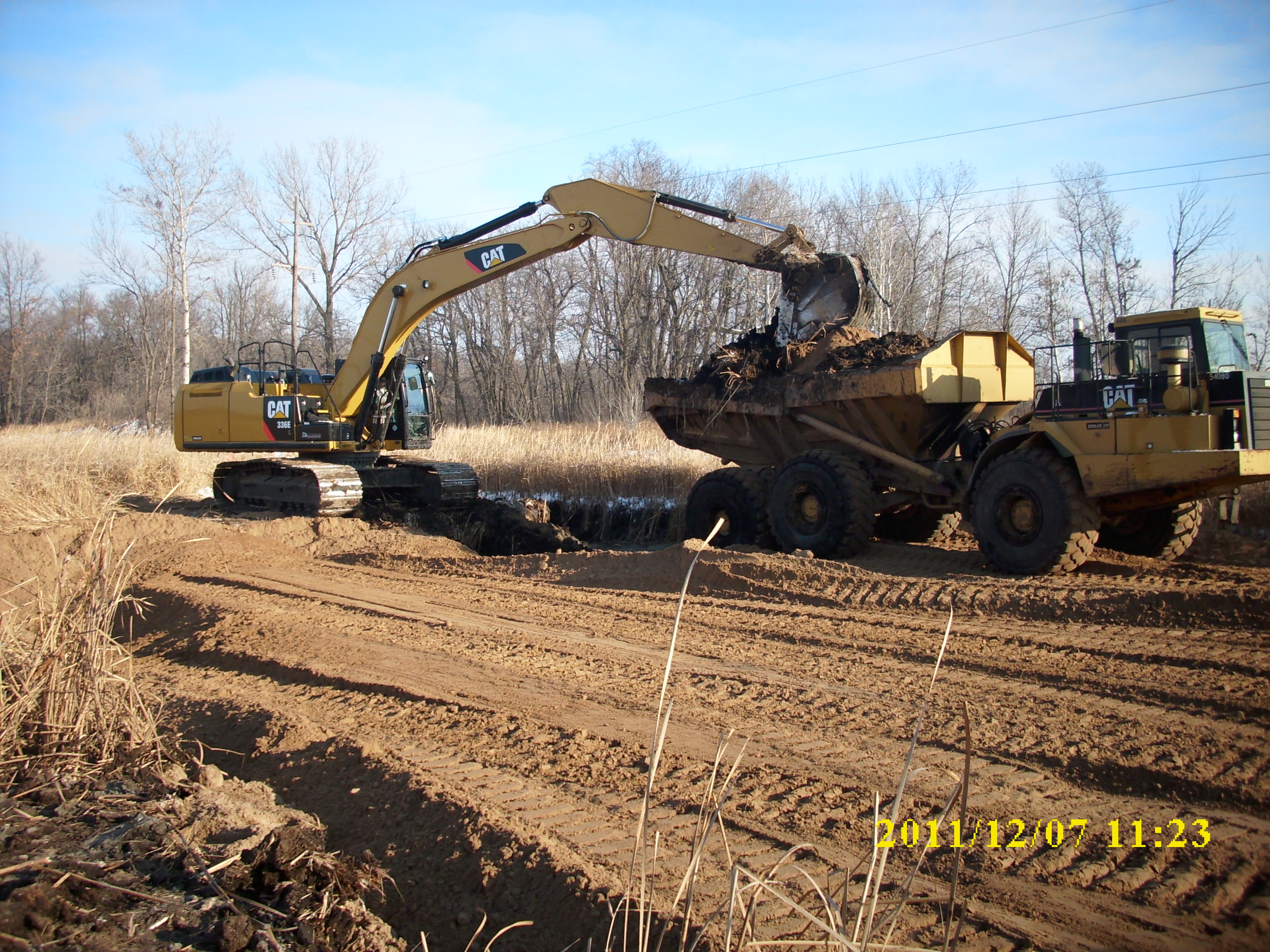 Digging a pond